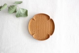 ち*ん様 木工房玄　高塚和則　花形パン皿　直径約24㌢ 雑貨のお店セレクト・ペンギン-長く使える「いいもの」を！
