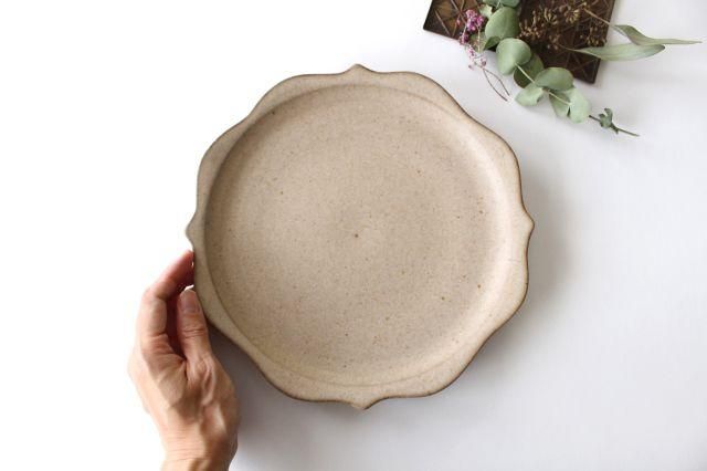 超美品 稜花皿｜ピンクベージュ｜陶器｜鯨井円美｜和食器通販｜うちる 皿・プレート
