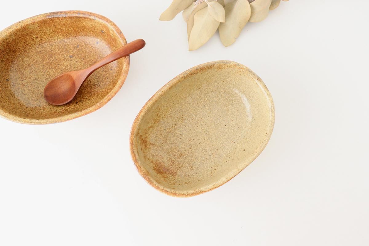 楕円深鉢｜わら灰｜陶器｜庄司理恵｜和食器通販｜うちる｜和食器の皿