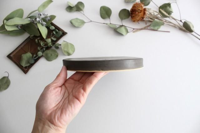 台皿｜中｜墨｜陶器｜直井真奈美｜和食器通販｜うちる｜和食器の皿、鉢