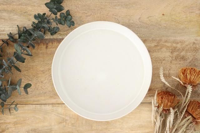 深皿｜大｜白｜陶器｜直井真奈美｜和食器通販｜うちる｜和食器の皿、鉢