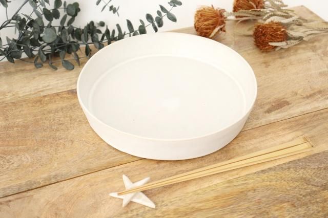 深皿｜大｜白｜陶器｜直井真奈美｜和食器通販｜うちる｜和食器の皿、鉢