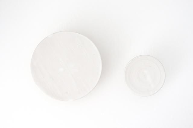 コンポート｜大｜白｜陶器｜直井真奈美｜和食器通販｜うちる｜和