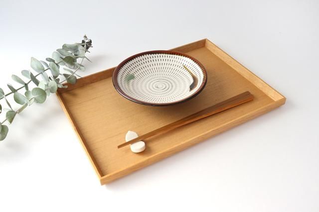 小石原焼　トビカンナ　飴縁内掛　陶器 ／ 大皿32cm &取り皿5枚セット 小石原焼 トビカンナ 飴縁内掛 陶器 ／ 大皿32cm &取り皿5枚