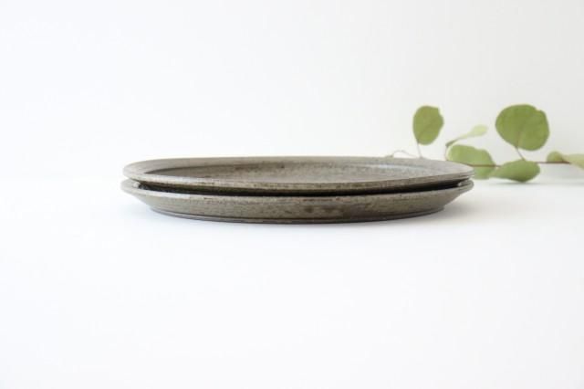 大皿 灰釉大皿 陶器 沖縄の陶器・やちむん】 金城宙矛 7寸灰釉皿 | 沖縄のうつわ