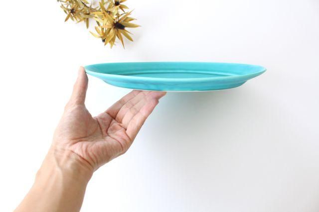 オーバルプレート｜S｜ナイルブルー｜陶器｜宮木英至｜和食器