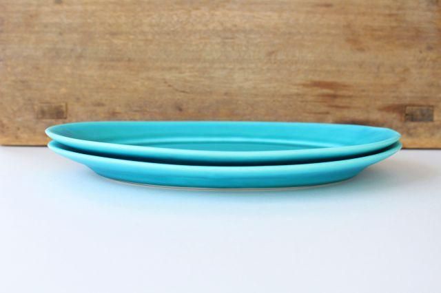 オーバルプレート｜M｜ナイルブルー｜陶器｜宮木英至｜和食器通販