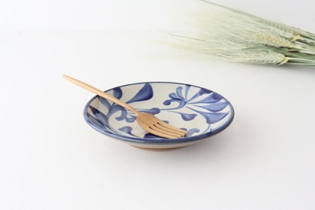 5寸皿｜コバルト唐草｜ 陶器｜ 壷屋焼｜ 陶眞窯｜ やちむん｜ 和食器