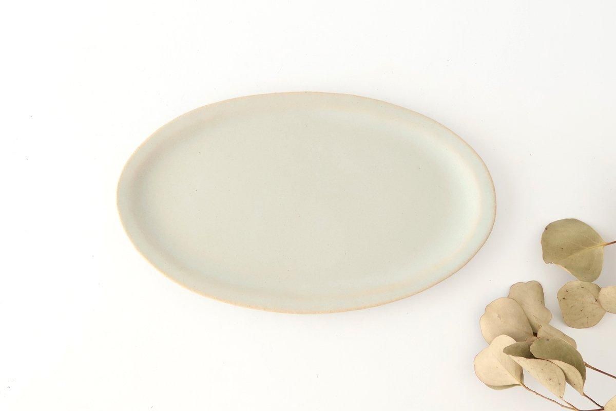 だ円プレート｜水色｜陶器｜寺嶋綾子｜和食器通販｜うちる｜和食器の皿