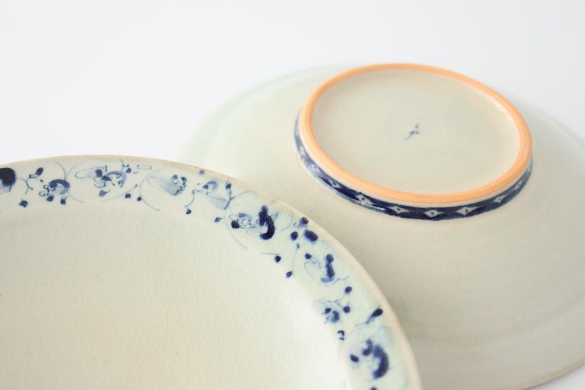 7寸リム皿｜花唐草紋｜陶器｜石井桃子｜和食器通販｜うちる｜和