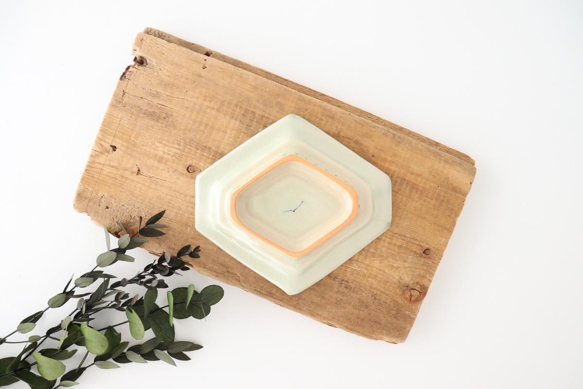 ひし形皿｜花唐草紋｜陶器｜石井桃子｜和食器通販｜うちる｜和