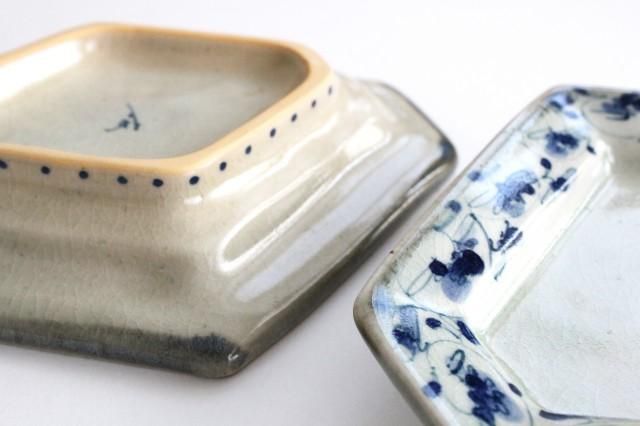 ひし形皿｜花唐草紋｜陶器｜石井桃子｜和食器通販｜うちる｜和食器の皿