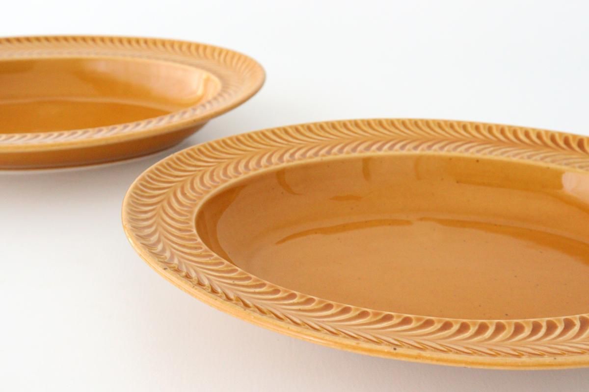 オーバル皿｜琥珀｜陶器｜ローズマリー｜波佐見焼｜和食器通販