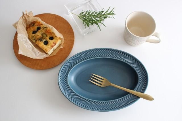 オーバル皿｜デニム｜陶器｜ローズマリー｜波佐見焼｜和食器通販｜うち