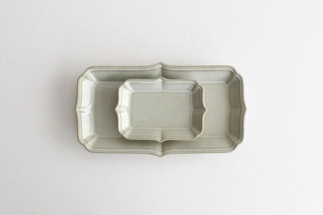 デコ長角プレート｜L｜わら白｜陶器｜波佐見焼｜和食器通販｜うちる