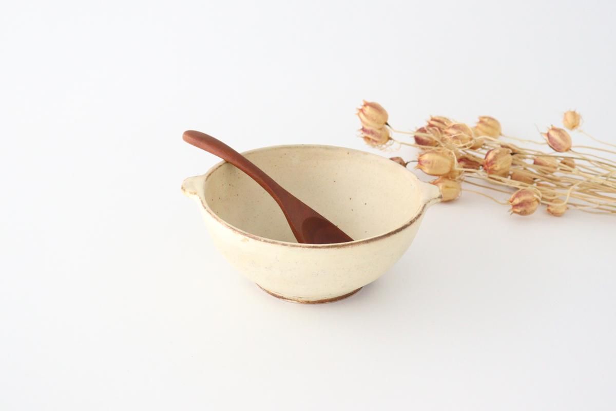 Kofuku｜Soup bowl with ears｜L｜Pottery｜ Kinone ｜Japanese tableware mail