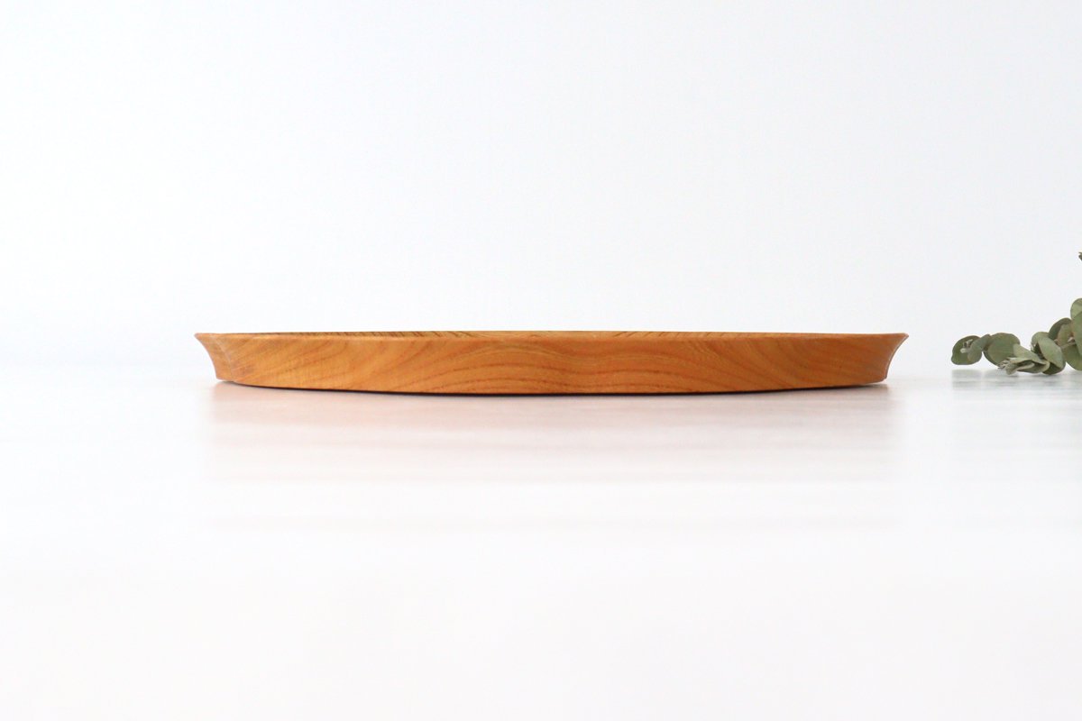 KITO 四十沢木材工芸　輪花盆　大　素材：欅　美品箱付き