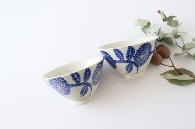 飯碗｜青｜磁器｜ダリア｜波佐見焼｜和食器通販｜うちる｜和食器の皿