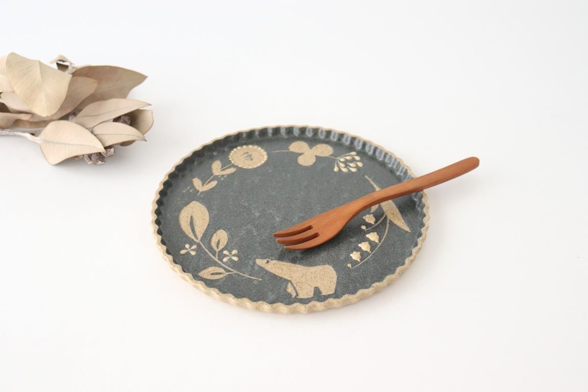 10月分/グラデーションなみなみ皿・白鳥 | 苔色工房オンライン