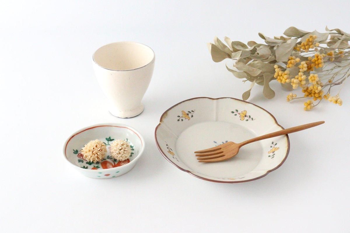 色絵染付｜バラ文｜輪花｜6寸皿｜磁器｜志村和晃｜和食器通販