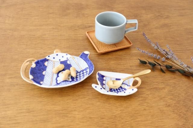 ポット型プレート｜矢羽根丸紋｜磁器｜有田焼｜和食器通販｜うちる｜和