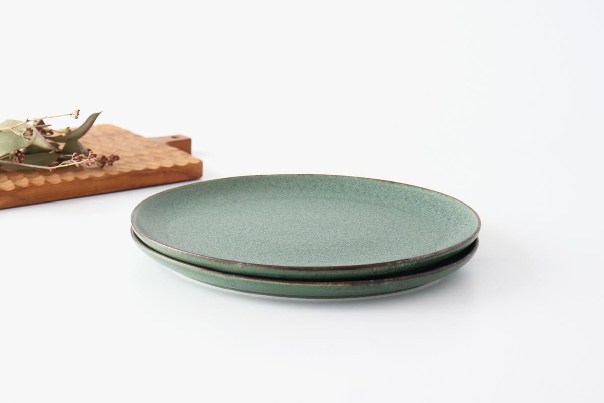 大皿｜グリーン｜磁器｜美濃焼｜kei｜和食器通販｜うちる｜和食器の皿