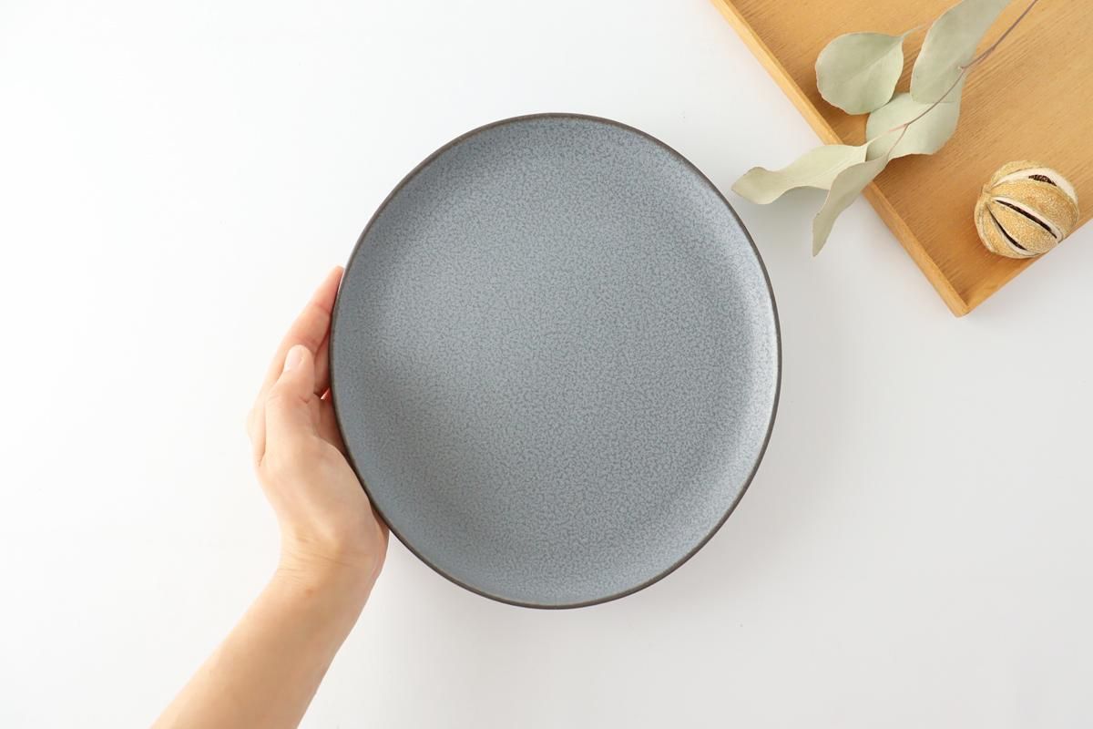 大皿｜グレー｜磁器｜kei｜美濃焼｜和食器通販｜うちる｜和食器の皿