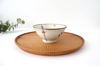 飯碗　赤絵小紋　陶器　南窯　美濃焼商品画像