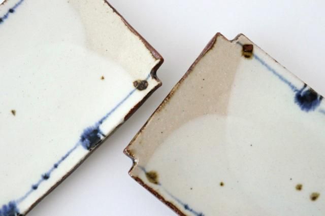 美濃焼　角皿　隅切角皿　隅切呉須　瓦皿　和風変形皿　正方形　和食器 美濃焼 角皿 隅切角皿 隅切呉須 瓦皿 和風変形皿