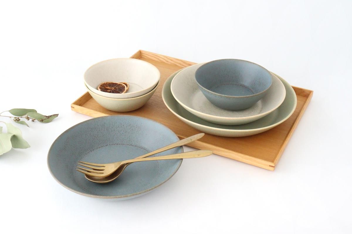 プレートボウル｜L｜シルバーホワイト｜磁器｜クオレ｜美濃焼
