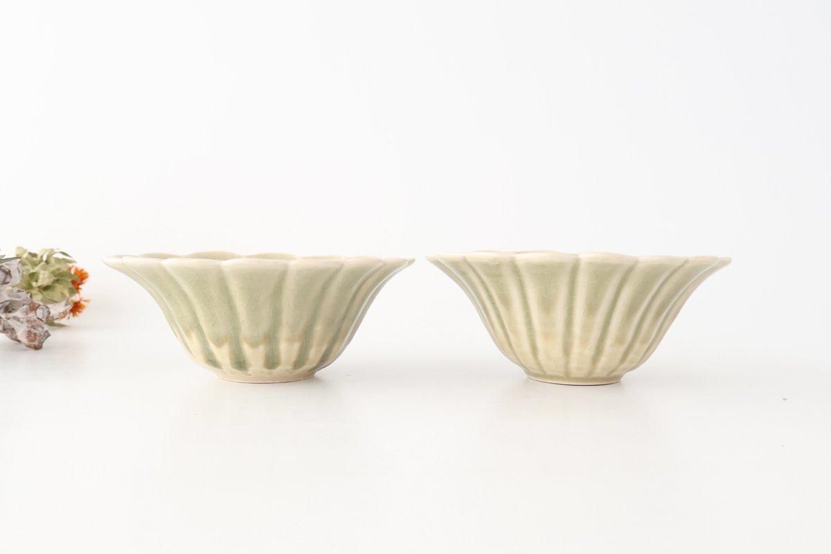 宮田竜司 楕円輪花 緑 灰釉3点おまとめ AS 宮田竜司 輪花豆皿 | 芦屋貴兆陶家 online shop