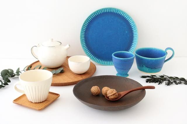 信楽焼　粉引線彫長々皿 信楽焼の陶器・和食器販売のdoblo.jp» 信楽焼 線シリーズ 長皿(大)