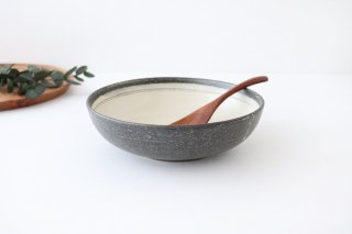 大鉢　灰釉粉引刻線　陶器　信楽焼商品画像