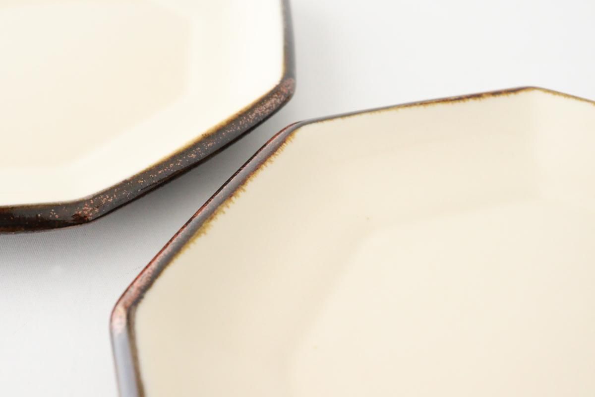 八角皿｜6寸｜白｜陶器｜昇陽窯｜丹波焼｜和食器通販｜うちる