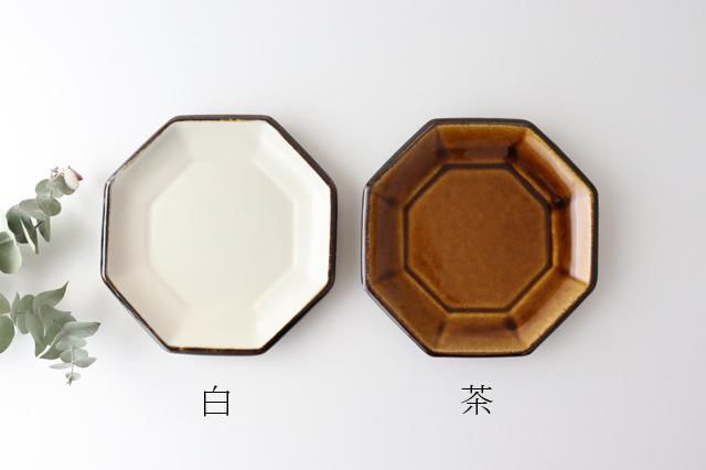 八角皿｜6寸｜白｜陶器｜昇陽窯｜丹波焼｜和食器通販｜うちる｜和食器