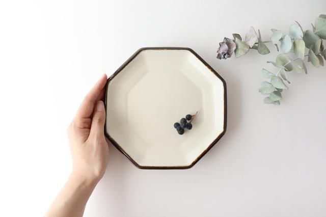 昇陽窯　丹波　立杭　八角皿　白　未使用　釉薬貫入民藝　角皿　6枚セット 昇陽窯 丹波 立杭 八角皿 白 未使用 釉薬貫入民藝 角