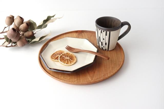 八角皿｜6寸｜白｜陶器｜昇陽窯｜丹波焼｜和食器通販｜うちる