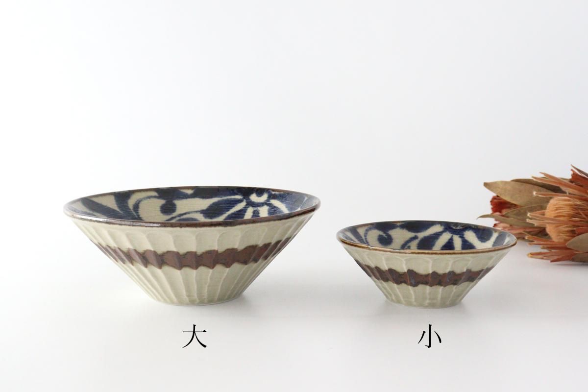 絵付け陶器　中深鉢 絵付け陶器 中深鉢