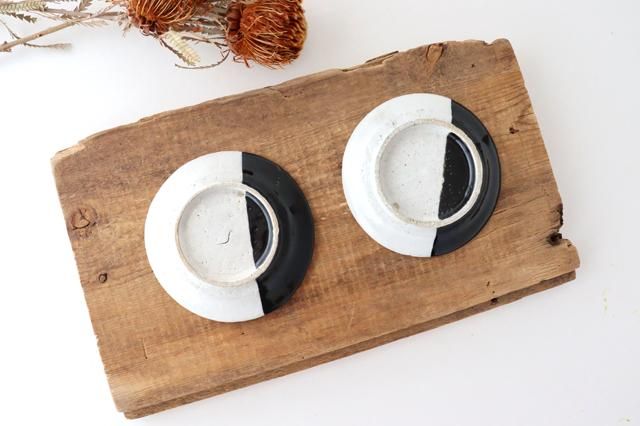 常滑小皿 白黒｜小皿｜線｜陶器｜石堂陶芸｜常滑焼｜和食器通販｜うちる