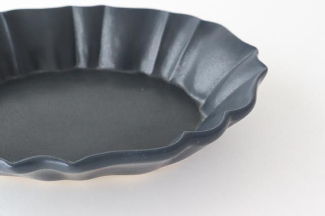 西洋だえん皿｜黒マット｜陶器｜渡辺篤｜和食器通販｜うちる｜和食器の
