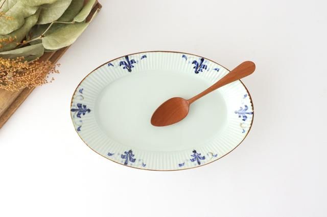 手書きオーバル 作家物大皿 食器