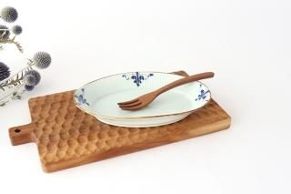 石木文　オーバル皿　未使用 svale furniture/三木達也 稜花オーバル皿/Φ270×d195 svf‐17