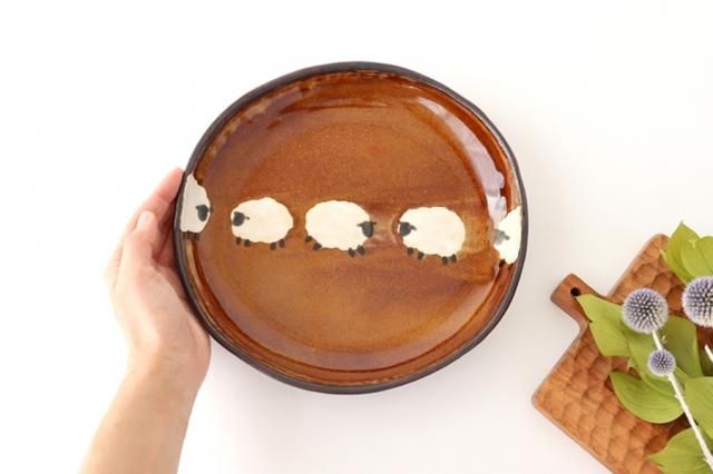 おかず皿 ひつじ 陶器 atelier qucchane やちむん