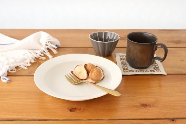 Mizuki×うちるコラボ】｜21cmリム深皿｜ホワイト｜磁器｜波佐見焼｜和