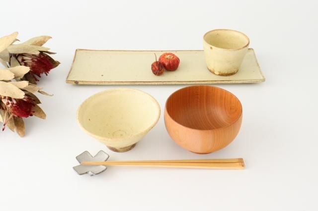 おまとめ【A,B,C,D】 佐藤源三郎　粉引き　八寸皿　4枚セット　うつわ 黄粉引｜秋刀魚皿｜陶器｜牛窯 佐藤敬｜和食器通販｜うちる｜和