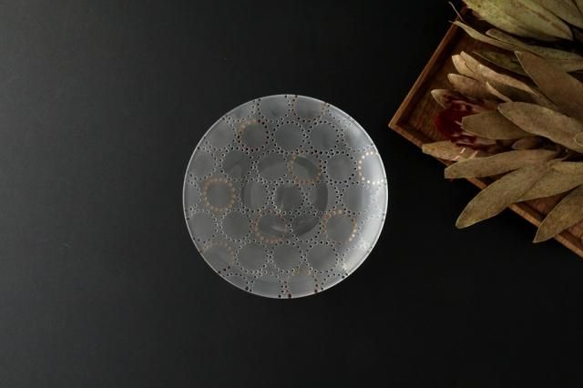 Tenn｜C｜金彩｜15cm皿｜ガラス｜平井睦美｜和食器通販｜うちる