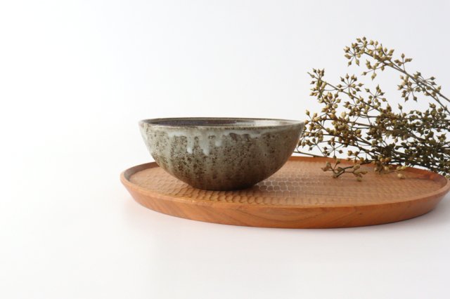 信楽焼 現代作家作品 灰釉 ビードロ釉 径15.0cm 銘々皿 茶道具 菓子皿 