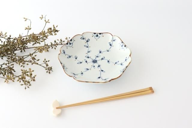 うちる別注】和皿｜つる花唐草｜青｜磁器｜染付｜有田焼｜伊万里