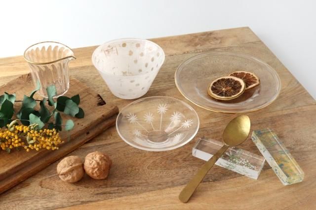 金彩｜リム皿｜ガラス｜金津沙矢香｜和食器通販｜うちる｜和食器の皿