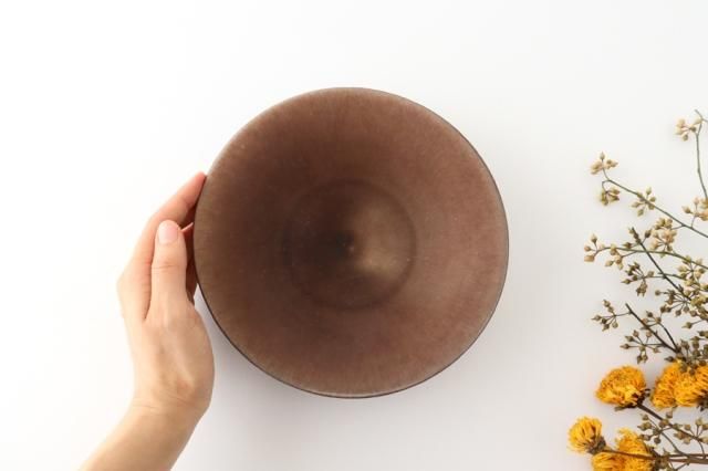 浅鉢｜大｜栗茶｜陶器｜昇陽窯｜丹波焼｜和食器通販｜うちる｜和食器の